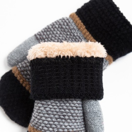 Baby mittens, black/dark gray color, size 16 (8-10 years)-2