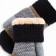 Baby mittens, black/dark gray color, size 16 (8-10 years)