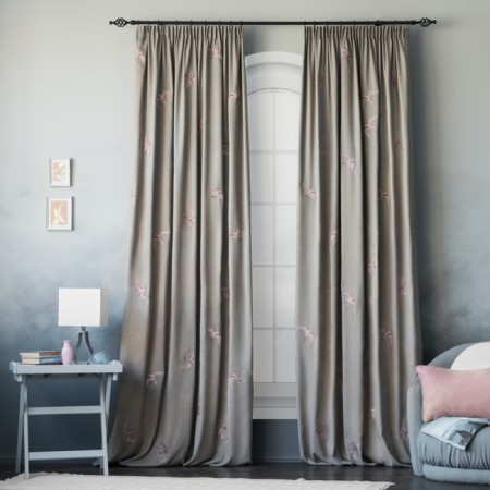 Set of curtains "Liberti", size 145 x 270 cm - 2 pcs, gray