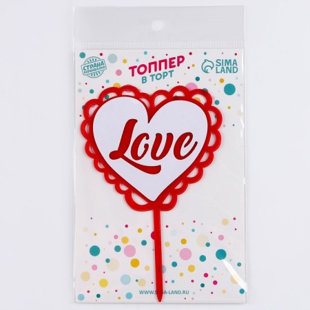 Topper "Love", Heart-3