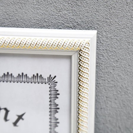 Photo frame Plastic A4 "Golden spiral on white" 32.3x23.8 cm-1