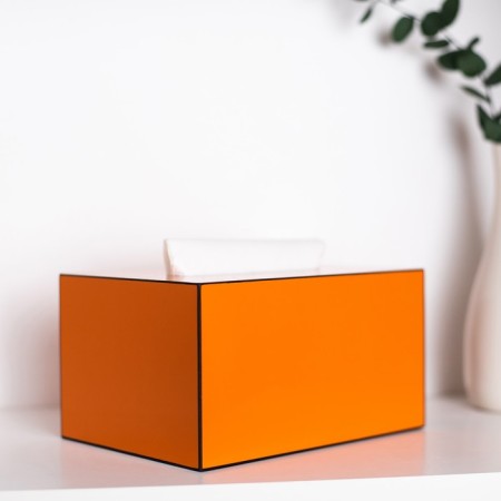 Acrylic napkin, orange color 10 x 18 x 12 cm-14