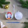 Christmas tree decoration for coloring "Cute penguin" Size: 8 cm; 2 pcs., Brush