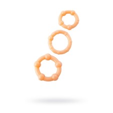 Toyfa, PVC rings set, beige color