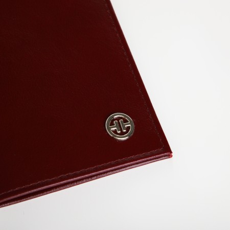 Cover for passport, Textura, burgundy color-3