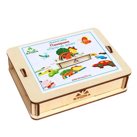 Game set of panorama "Summer in the country" 12 color cards, 24 tasks-2