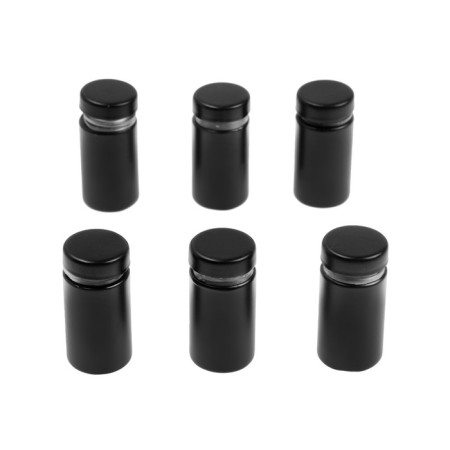 Remote holder for signs, 16x30 mm, black color, set 6 pcs.