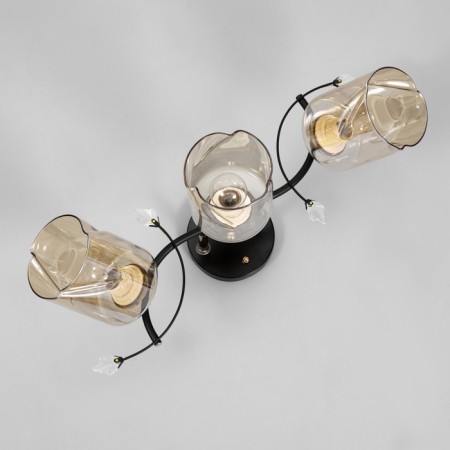 Artemis chandelier 3he27 40W black and gold 52x20x27 cm-3