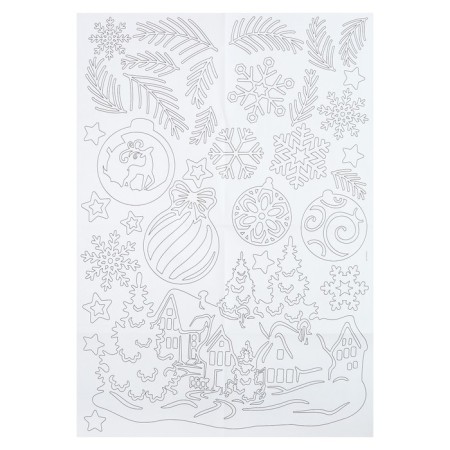 Decor for the windows "Winter Patterns", 4 sheets with the basics for cutting, format A1-6