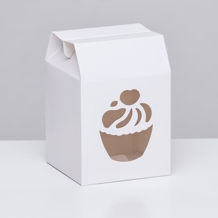 Box for desserts, white, 15 x 10 x 10 cm