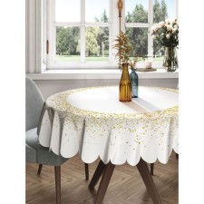 Golden spray tablecloth, round, Saten, d = 150 cm