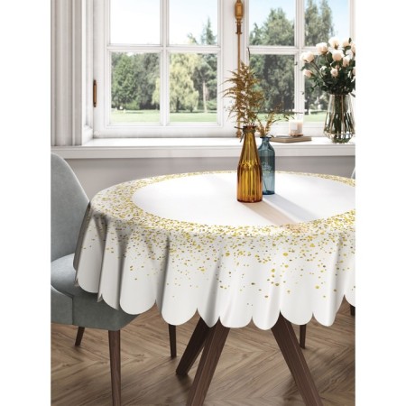 Golden spray tablecloth, round, Saten, d = 150 cm