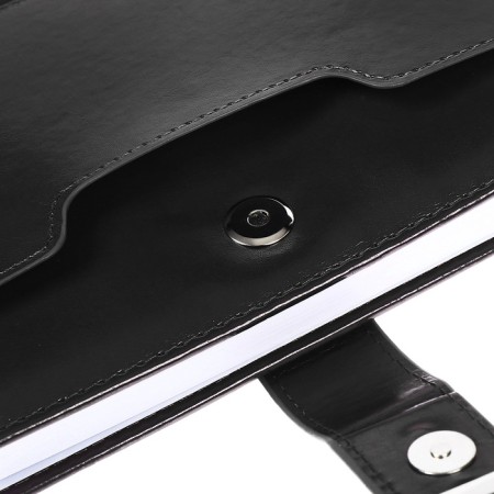 The diary is low, A5, 136 sheets, leatherette, Devente. Prestige, a solid cover with foam rubber, pocket, perforation, liesse, block 70%, black-7