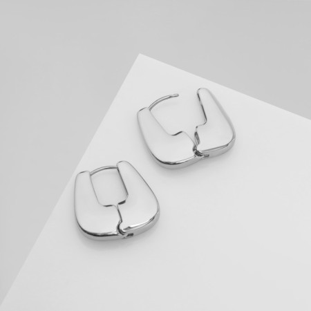 Earrings Metal "Bohemia" messenger, color silver-1