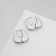Earrings Metal "Bohemia" messenger, color silver