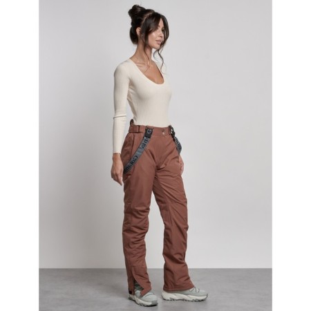 Semi -combinezone ski insulated female winter, size 42, brown color-20