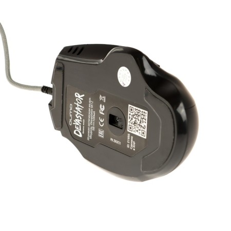 The mouse Qumo devastator m12, game, wired, 8 buttons, backlight, 3200 dpi, USB, black-7