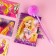 Gift set: notebook on a lock, stickers and pen - fluffy, princesses