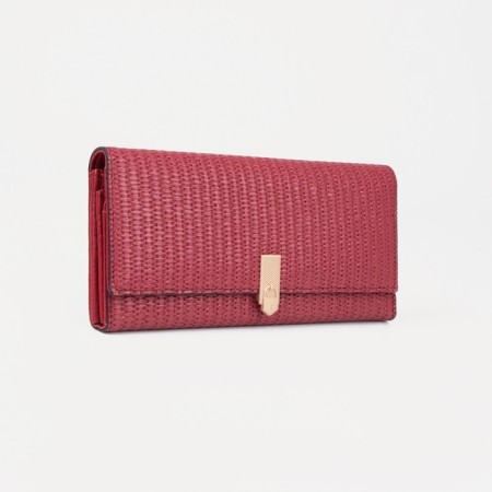Women's wallet on a magnet, burgundy color