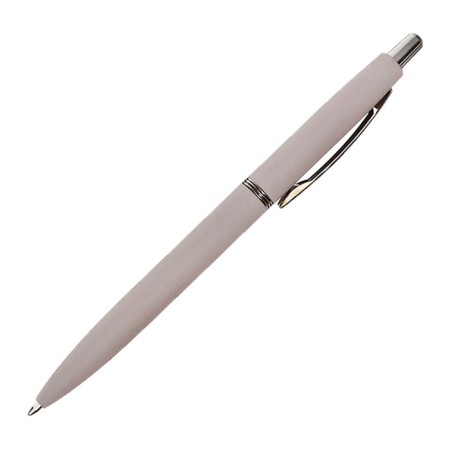 Automatic ballpoint handle, 1.0 mm, BrunovisConti San Remo, blue rod, gray metal case Soft Touch, in case-1