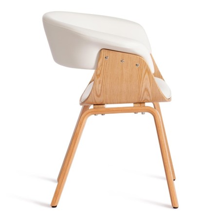 Vimta chair (Mod, 8021) wood / eco -leather, natural / white 69x56x77 cm-2
