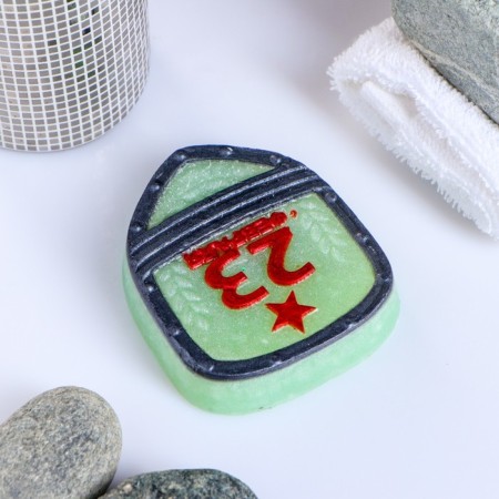 Figure soap "Shield on February 23" on silver 75g-1
