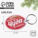 A keychain with an insert "New Year's miracle", 5 x 4 cm.