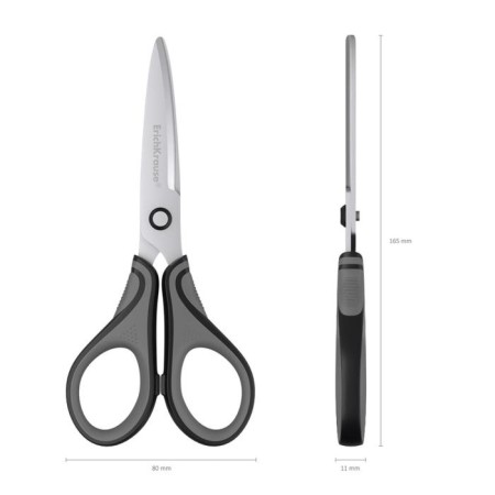 Scissors Erichkrause Megapolis, 16.5 cm, gray-black-1