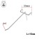 The hook is single on the grid, the color of the chrome, d = 4 mm, l = 15 cm, step 25