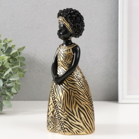 Souvenir Polystone "Baby from Africa, with a bandage" 9.5x7.7x21.5 cm-3