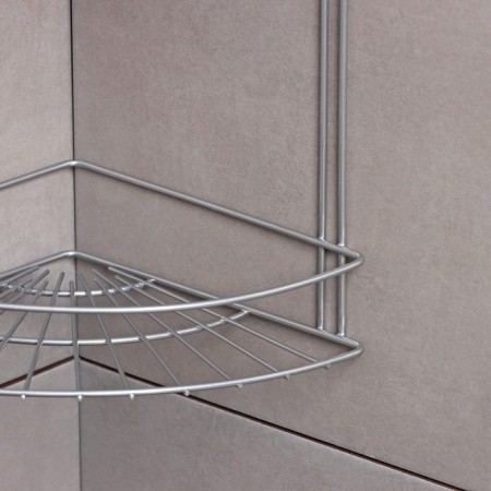Bathroom shelf for the bathroom 2-tier slim, 18 × 25 × 25 cm, color chromium-3