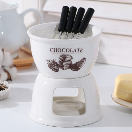 Fonucus Ceramic Chocolate, 350 ml, white color