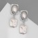 Earrings with pearls "exclus" velvet mah, color silver