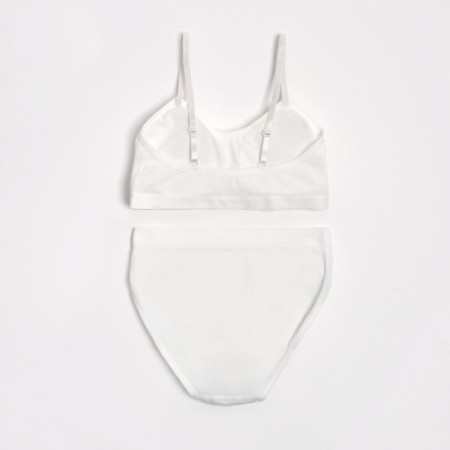 Female set (top, panties) color white, size 42-44-8