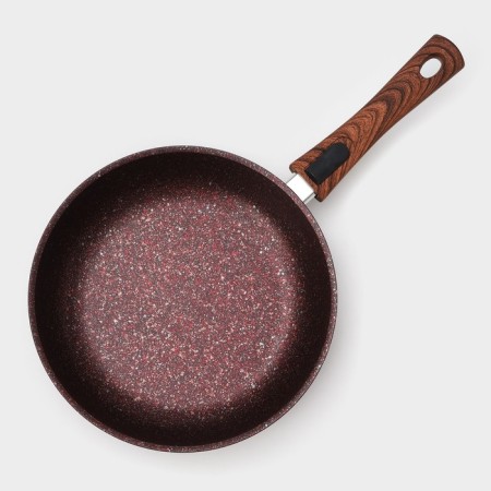 Granit Ultra Red, D = 26 cm pan, removable handle, glass cover, anti -stick coating, brown color-3