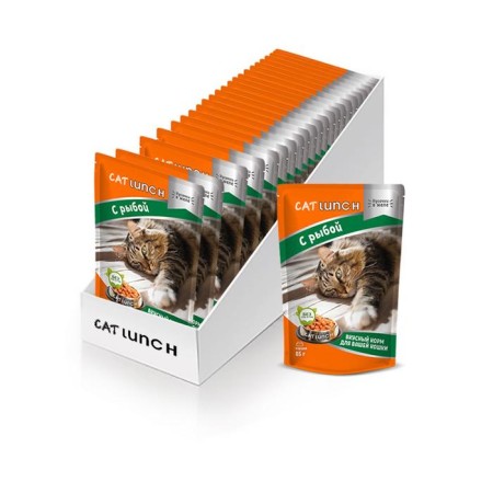 Wet Cat Lunch food for cats, fish in jelly, 85 g-2