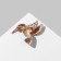 Broach "Bird" hummingbirds, color in gold