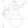 Sadovo-park lamp Feron PL571, IP44, E27, 60 W, 215x242x268 mm, black color