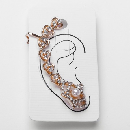 Earring "Kaff" Crown with bead, color mix-2