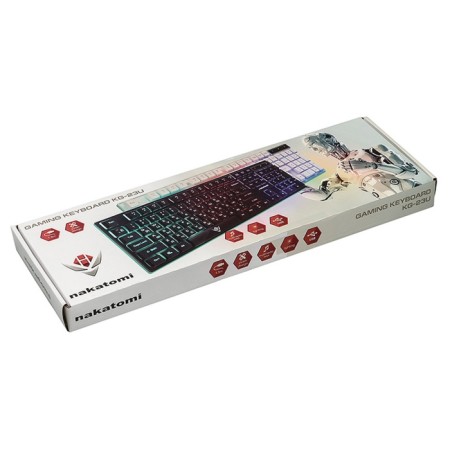 Nakatomi KG-23U keyboard, game, membrane, wired, backlight, 104 keys, USB, white-5
