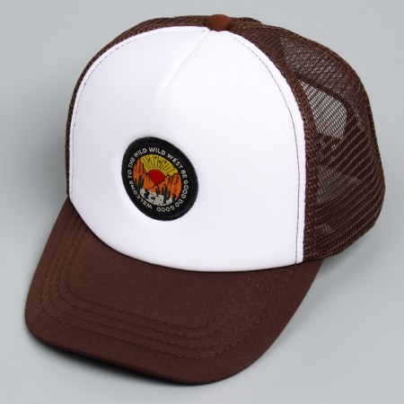 Baby cap for a boy Wild West, brown color, rr 52-54, 5-7 years old-4