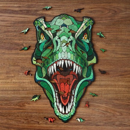 Wooden puzzle, puzzle EWA "Dinosaur T-Rex" 57x35 cm-6