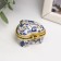 Coramics Coramics Heart "Blue Fairytale Flowers" 4,2x4.7x3 cm