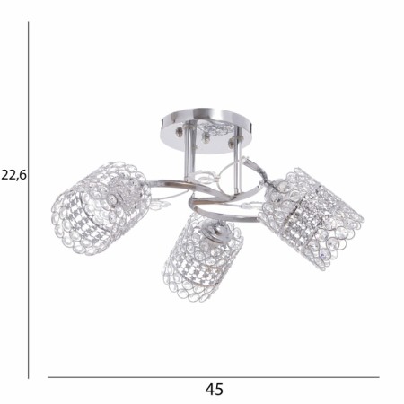 Bertie chandelier 3x40W E27 Chrome Model: 2612376-4