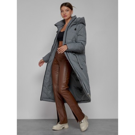 Coat insulated winter female, size 42, color gray-12