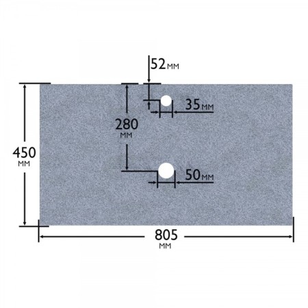 Santa foster marble counterattack 805x35x450 mm, gray color-2