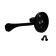 Furniture hook Cappio Grace, two -rod, black color, 4 pcs.