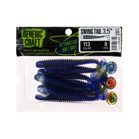 The soft bait Generic Craft Swing Tail, color 113, 8.8 cm, 8 pcs.-1