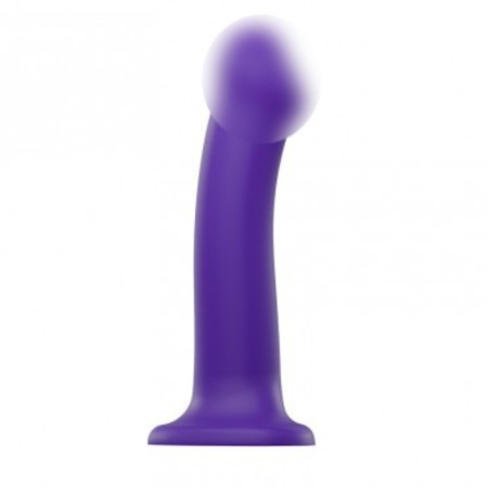 STRAP-ONE DILDO DULDO DENSITY SEMI-REALISTIC Fallowing, purple l, 19 cm