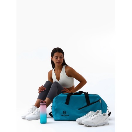 Road bag, textura, large size, turquoise color-2